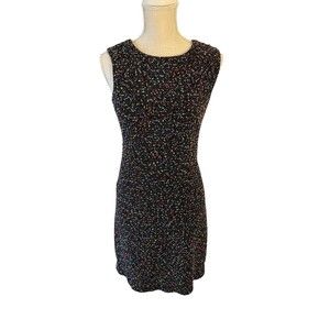 DIANE VON FURSTENBERG DVF‎ Carrie Two Tweed Dress Boucle Dot A-Line Size 0